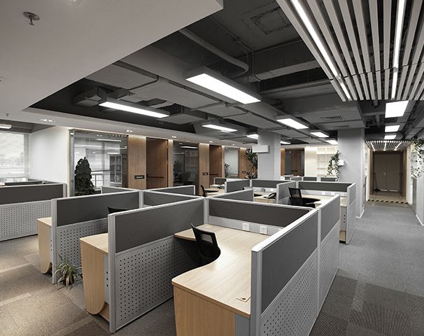 辦公室工作區域裝修設計實景圖