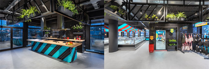 藍色地中海的超市空間設計