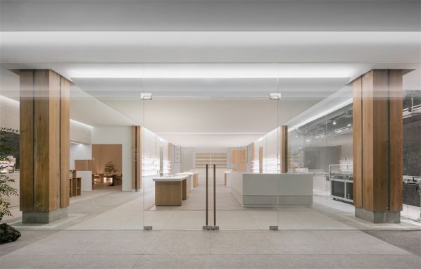 商業(yè)辦公室設計的品牌眼鏡店和咖啡店